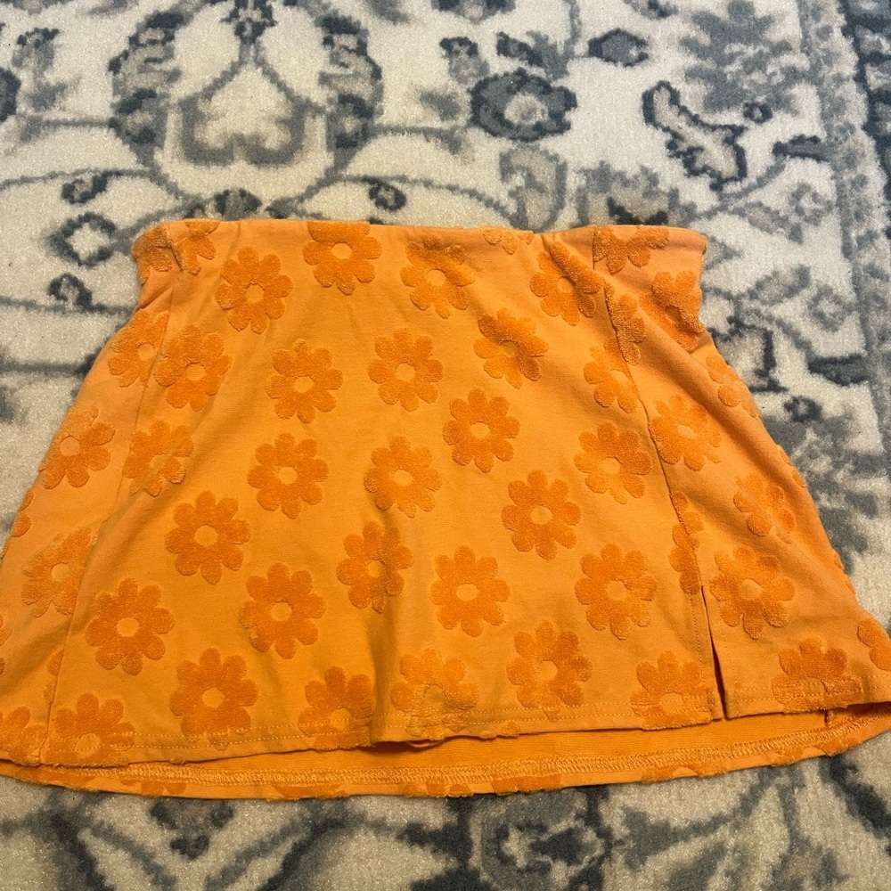 American Eagle Outfitters Orange A-Line Mini Skirt
